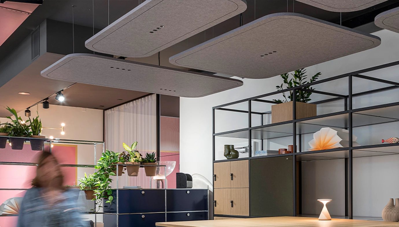 Recycled PET felt used as acoustic wall panel material